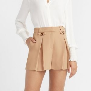 Express Shortie High Waist Pleated Shorts